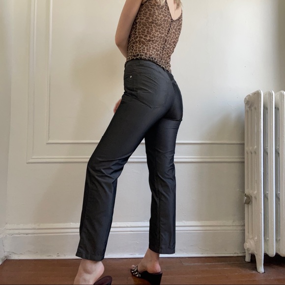 Rare Versace V2 highwaisted nylon pants in graphite. - Picture 4 of 6